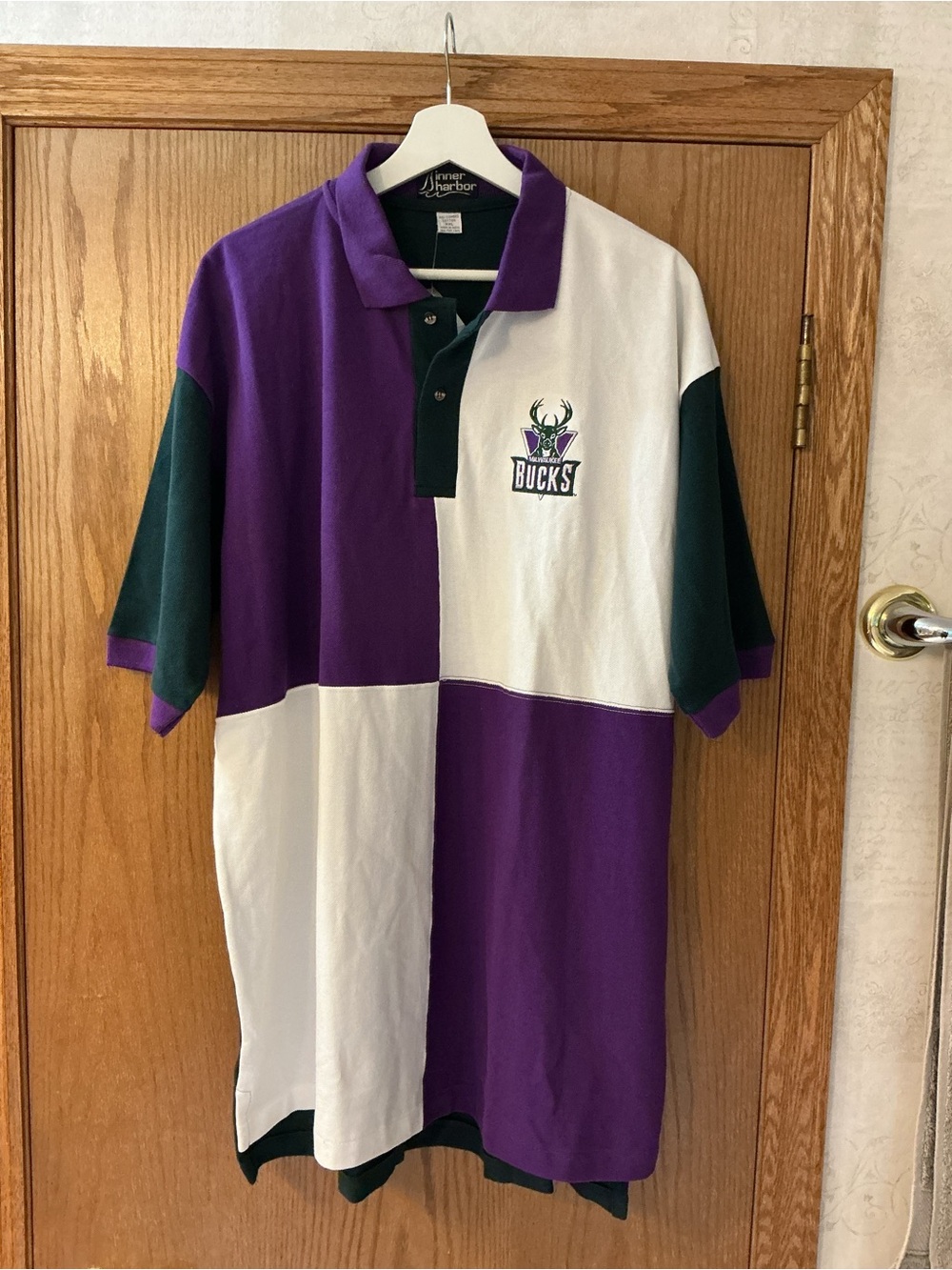 NWT -Vintage 90s Mens Milwaukee Bucks Polo - Inner Harbor Embroidered Logo - XXL